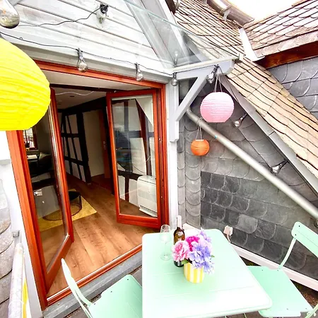 Apartmán Fachwerkzeit - Altstadt, Wlan, Klima, Parkplatz, Balkon, 2-4 Pers