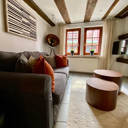 Apartmán Fachwerkzeit - Altstadt, Wlan, Klima, Parkplatz, Balkon, 2-4 Pers *